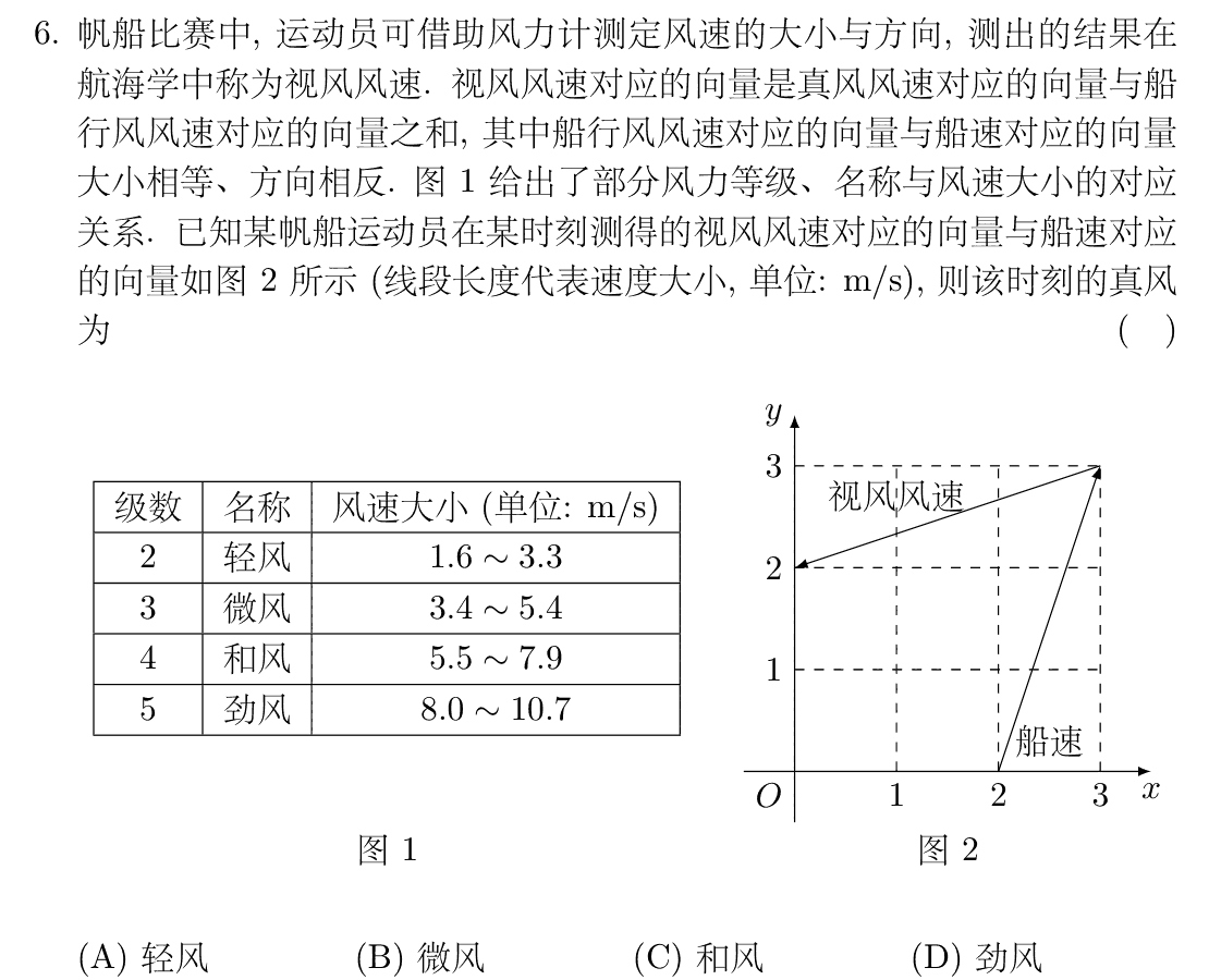 试卷中带表格和插图的一道题